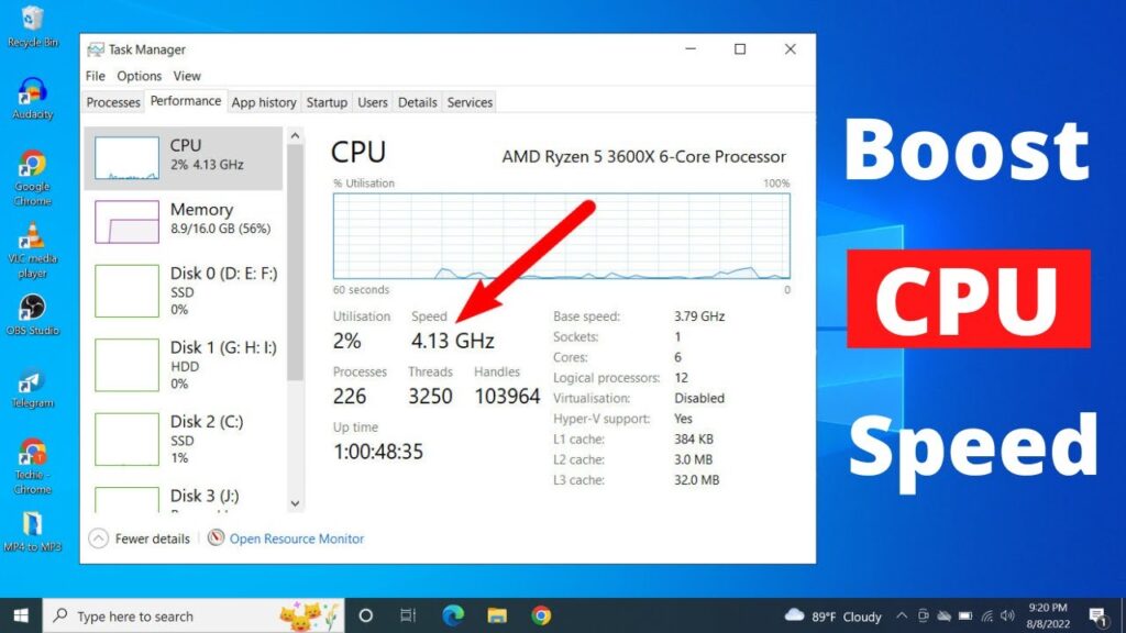 Boost Processor or CPU Speed in Windows