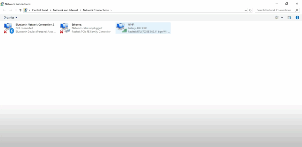 Check Network Properties