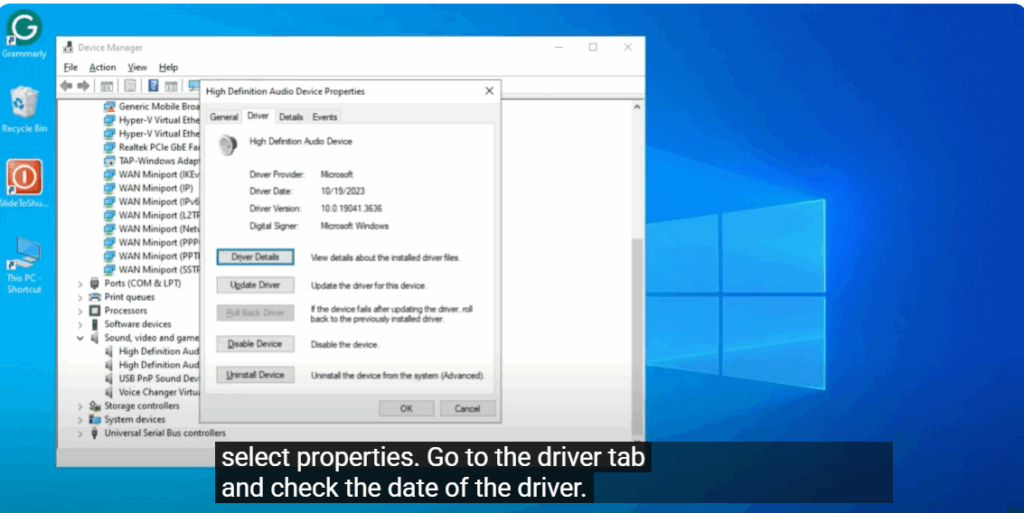 Check the Current Audio Driver First