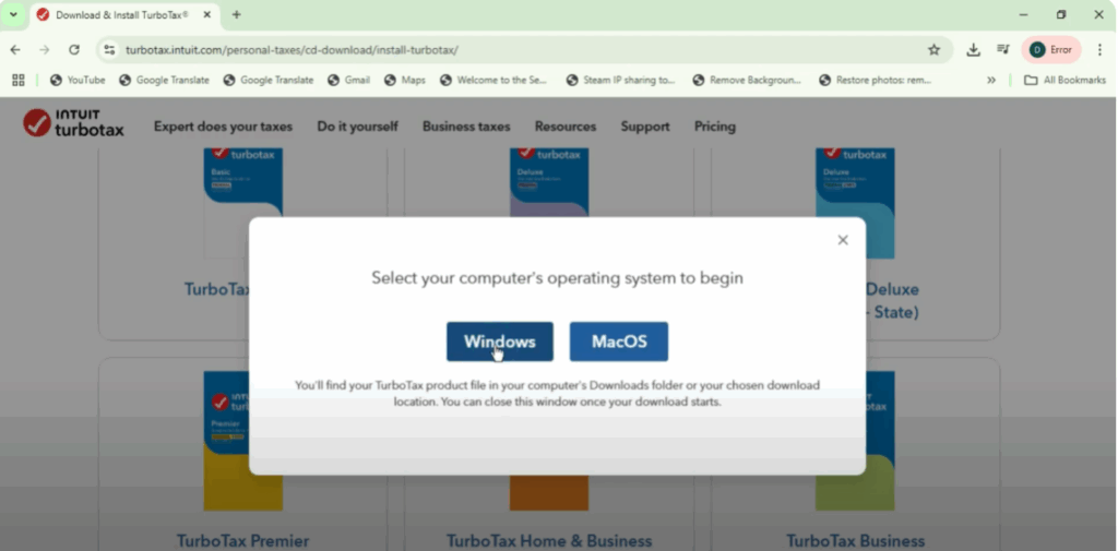 Choose Operating System