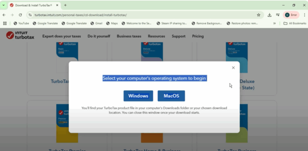 Choose Operating System