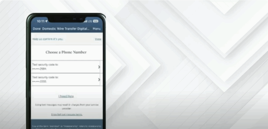 Choose wire transfers