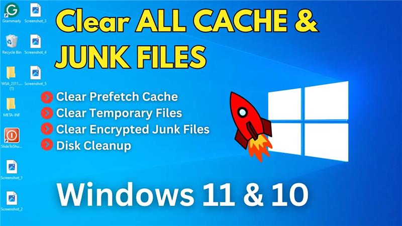 Clear ALL CACHE &amp; JUNK From Windows