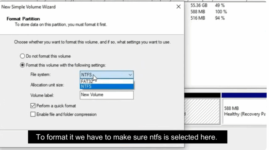 Create a New Simple Volume