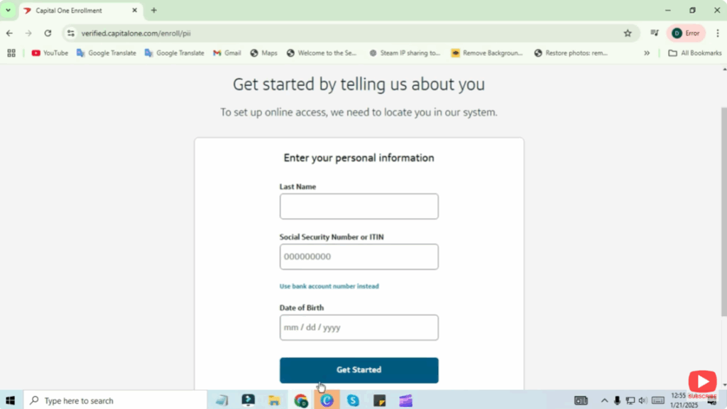 Create an Account (If You Don’t Have One)
