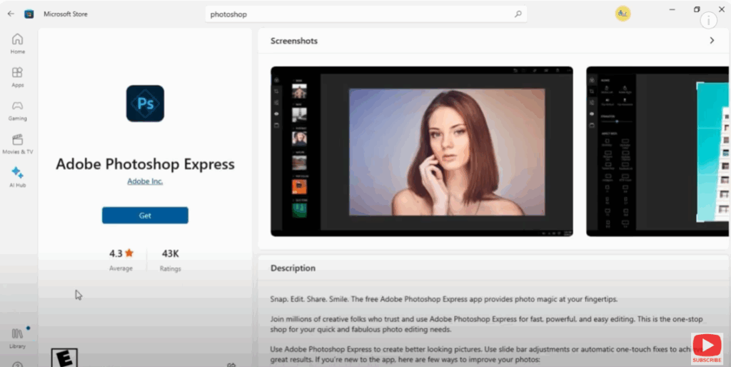 Download & Install Photoshop Express