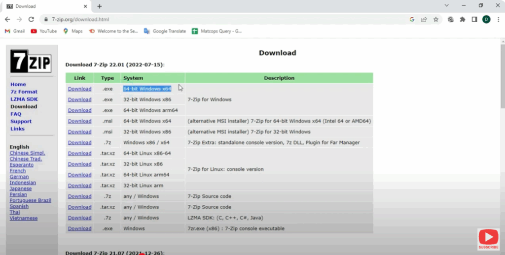 Download and install 7-Zip