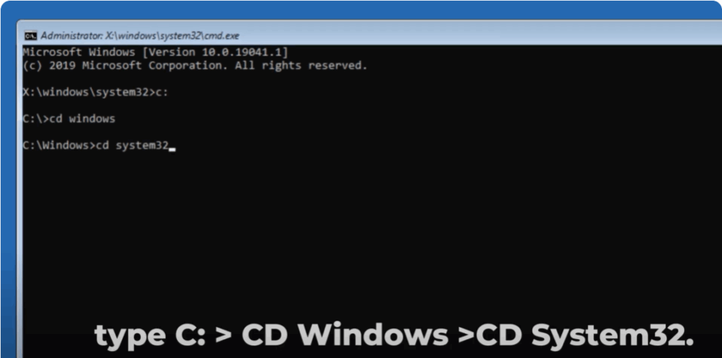 Enter Commands in Command Prompt