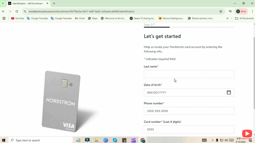 Enter Required Details