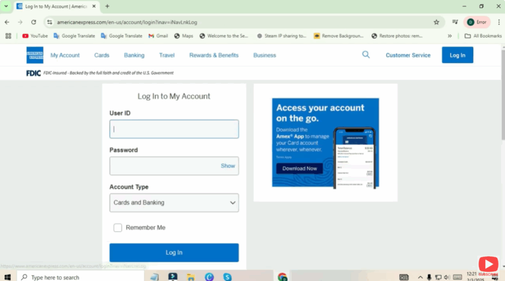 Enter your username and password