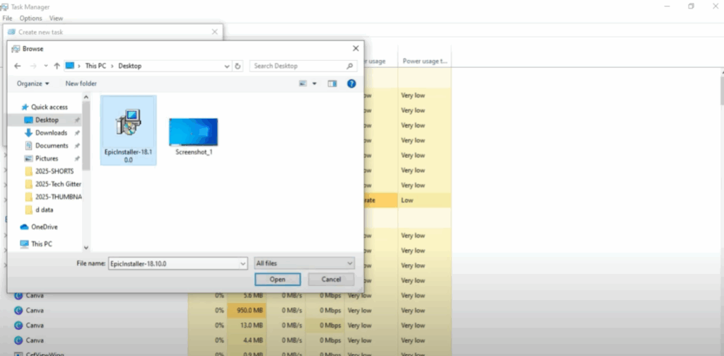 Epic Games Launcher MSI file