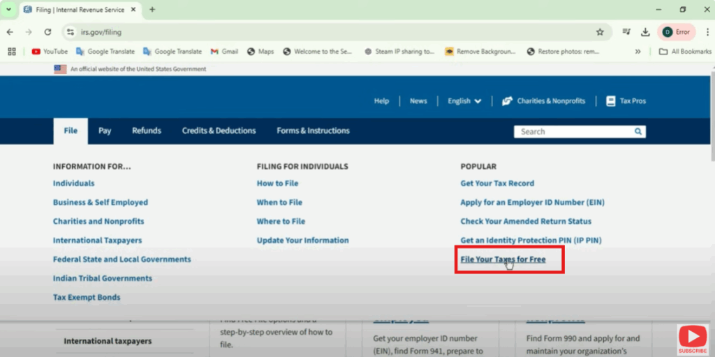 File Your Taxes for Free