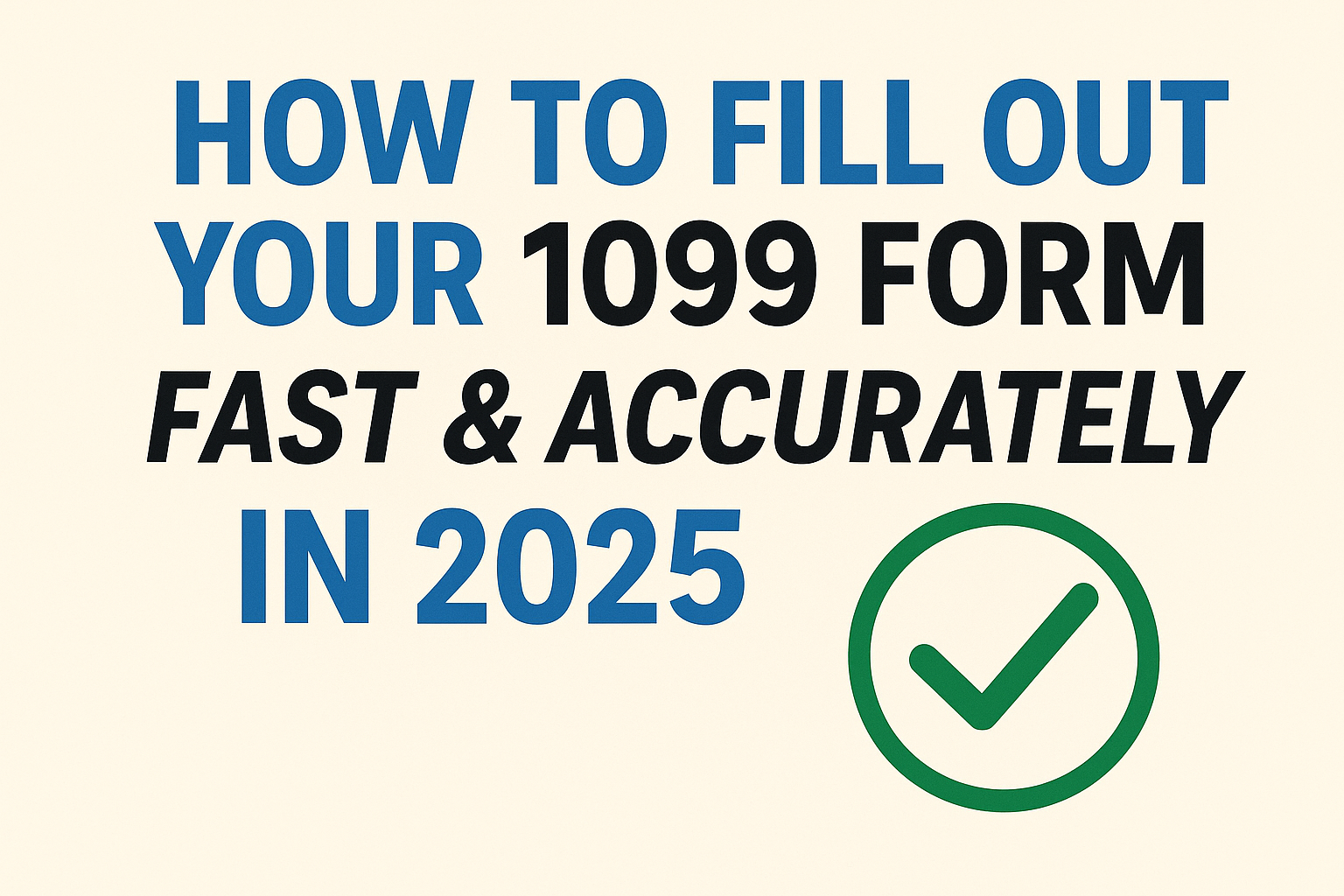 Fill Out Your 1099 Form FAST & ACCURATELY in 2025