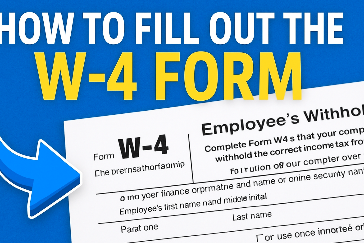 Fill Out the W-4 Form