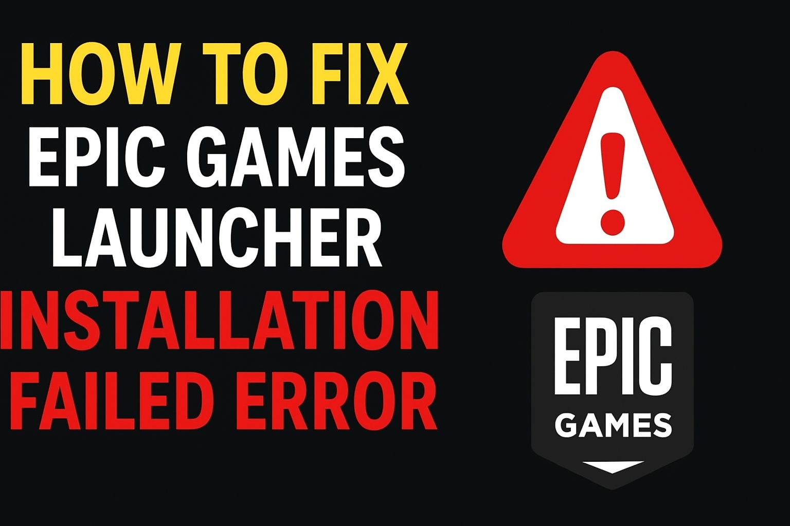 Fix Epic Games Launcher Installation Failed Error