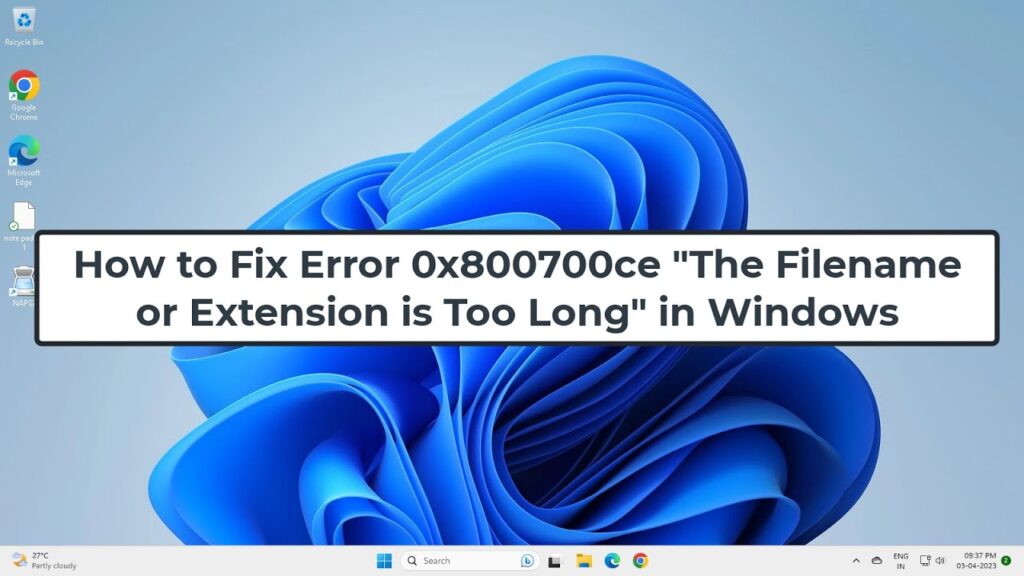 Fix Error 0x800700ce