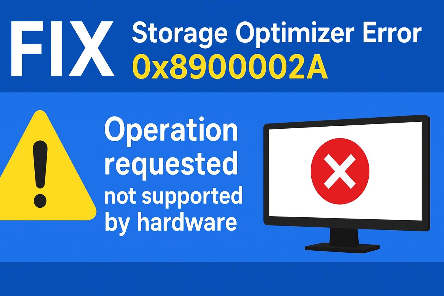Fix Storage Optimizer Error 0x8900002A