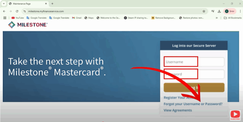 Forgot Username or Password