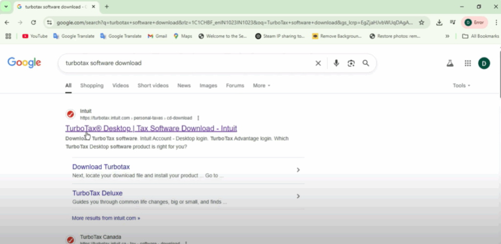 Go to the TurboTax Download Page