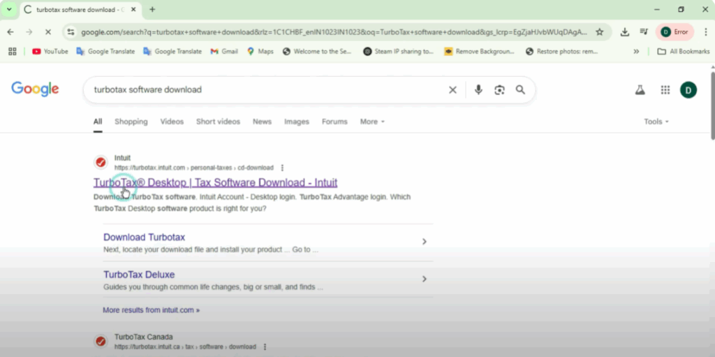 Go to the Turboax Download Page