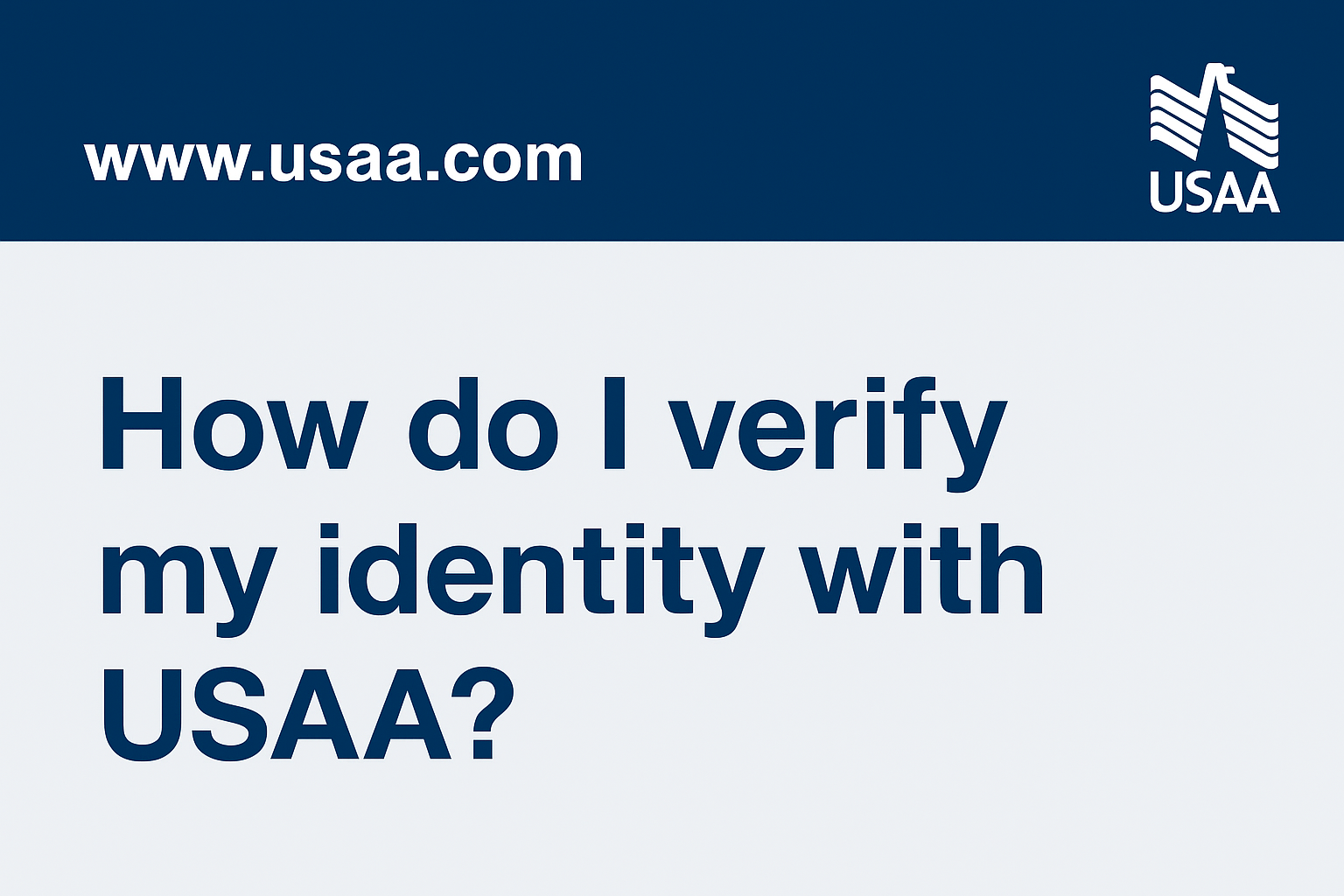 How do I verify my identity with USAA