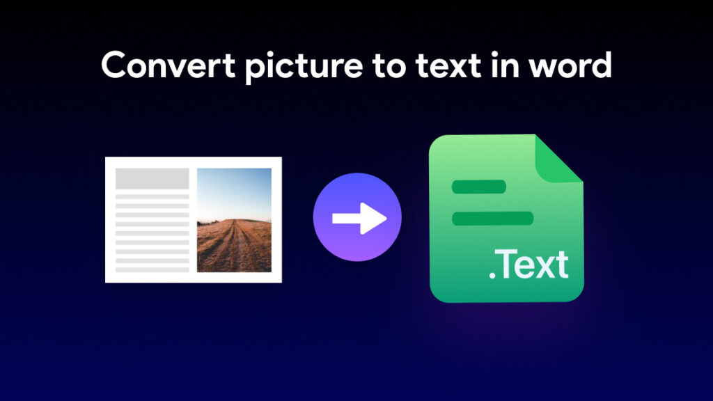 How to convert image to text in word