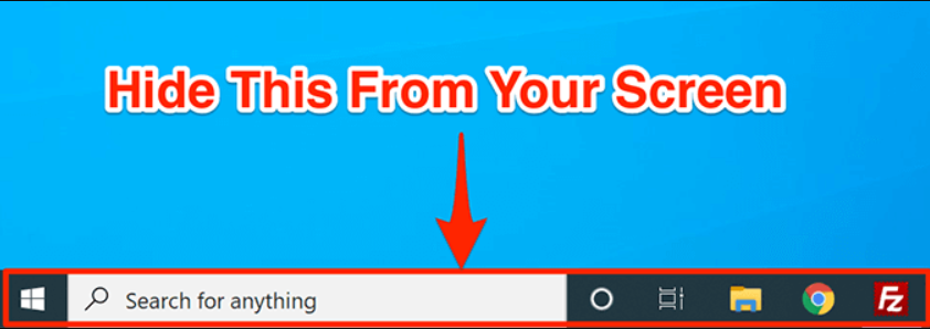 How to hide Taskbar in Windows
