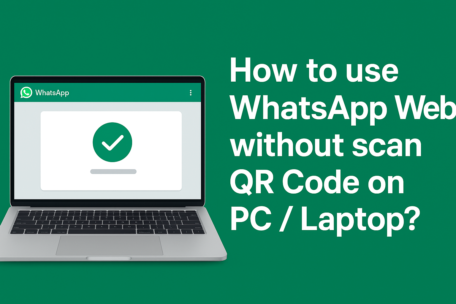 How to use WhatsApp Web without scan QR Code on PC  Laptop