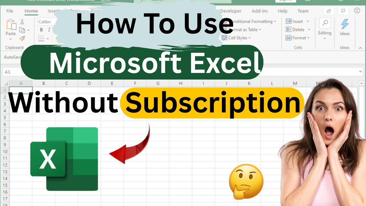 How to use microsoft excel without subscription