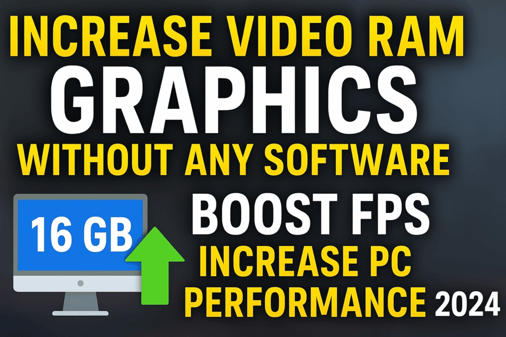 Increase VIDEO RAM GRAPHICS Without Any Software