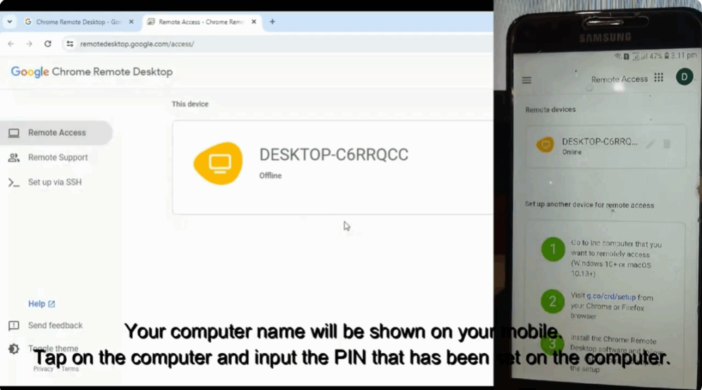 Install Chrome Remote Desktop App on Phone