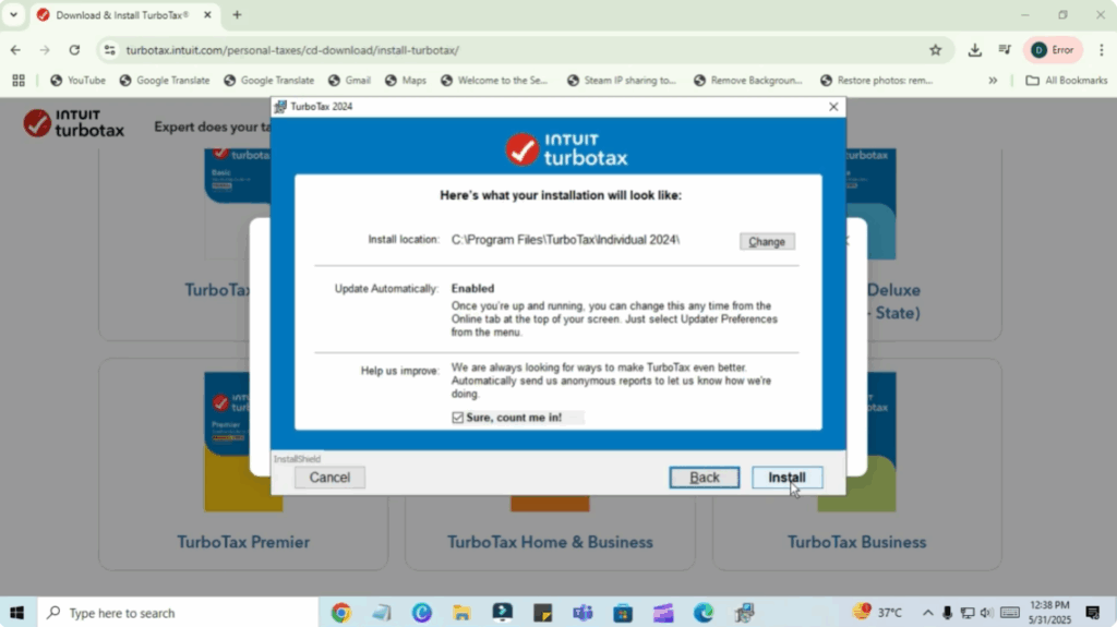 Install TurboTax 