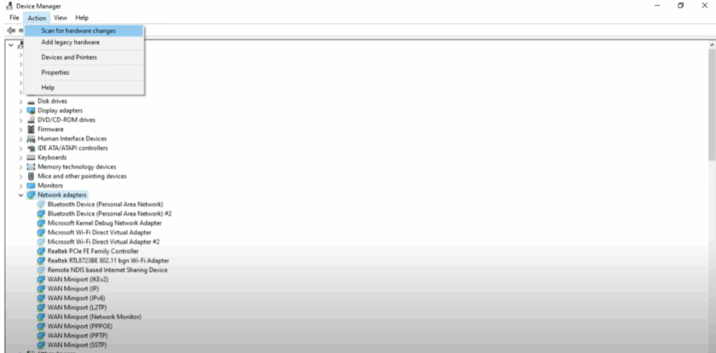 Reenable the Adapter