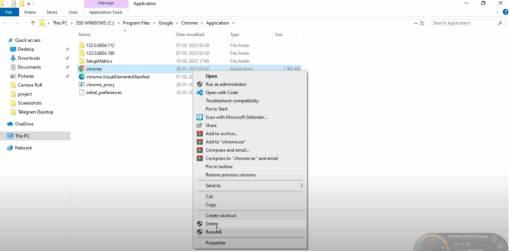 Rename Chrome Application File