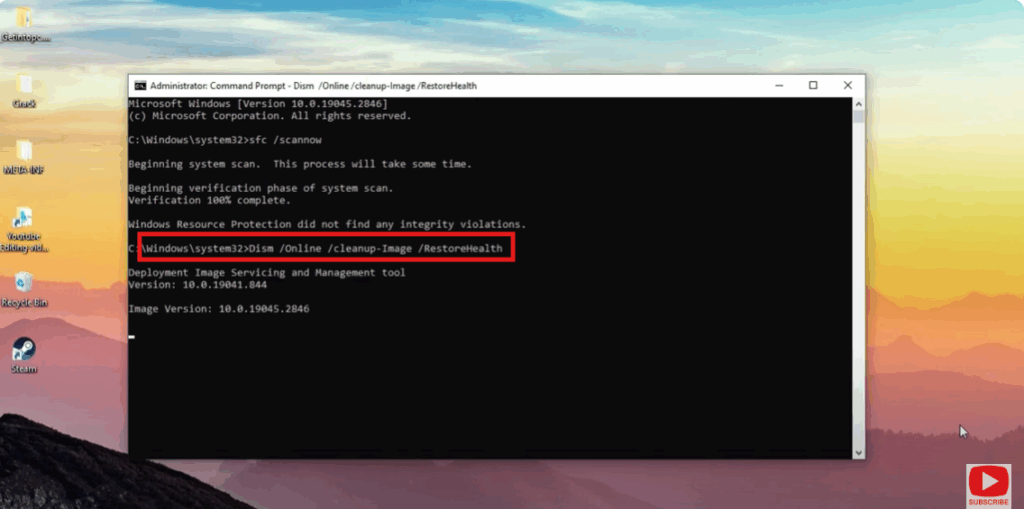 Run System Repair Tools