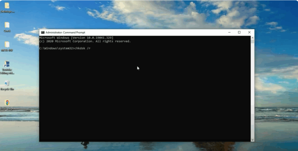Run the Check Disk Command