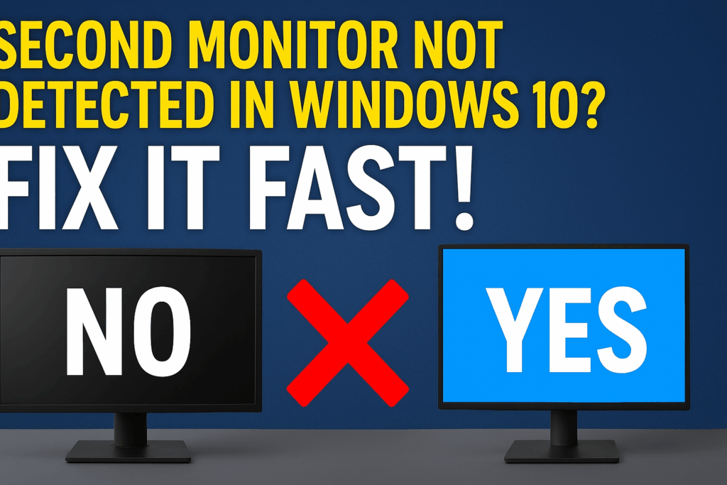 Second Monitor Not Detected in Windows 10