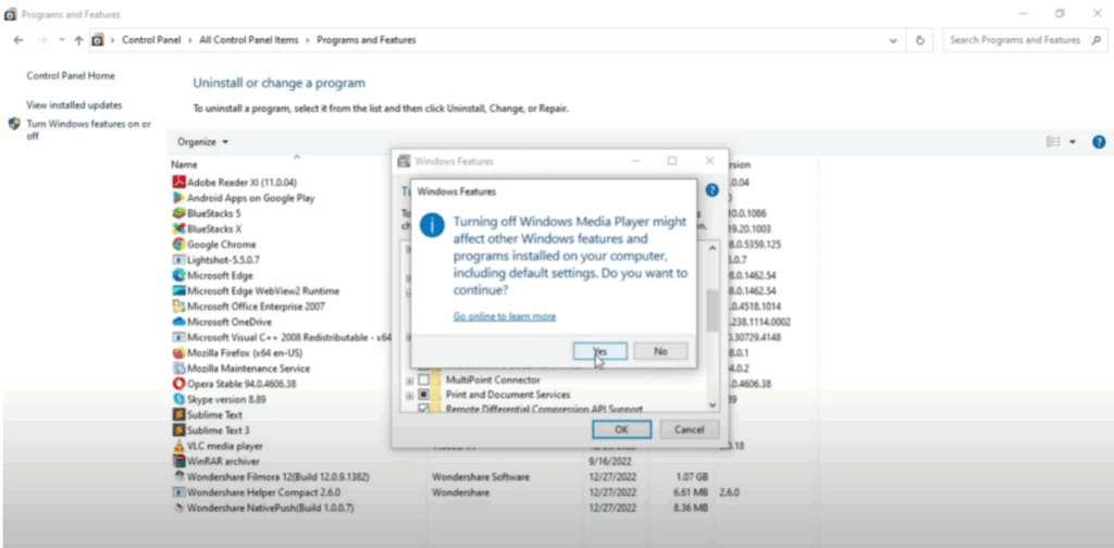Turn Off Windows Media Player