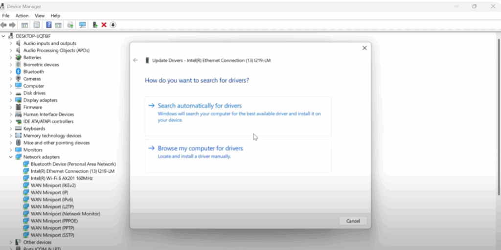 Update Your Network Adapter Driver
