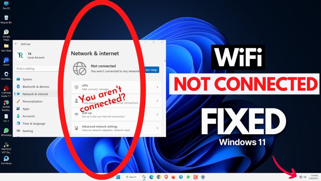 Fix WIFI Connected no internet Access on Windows10
