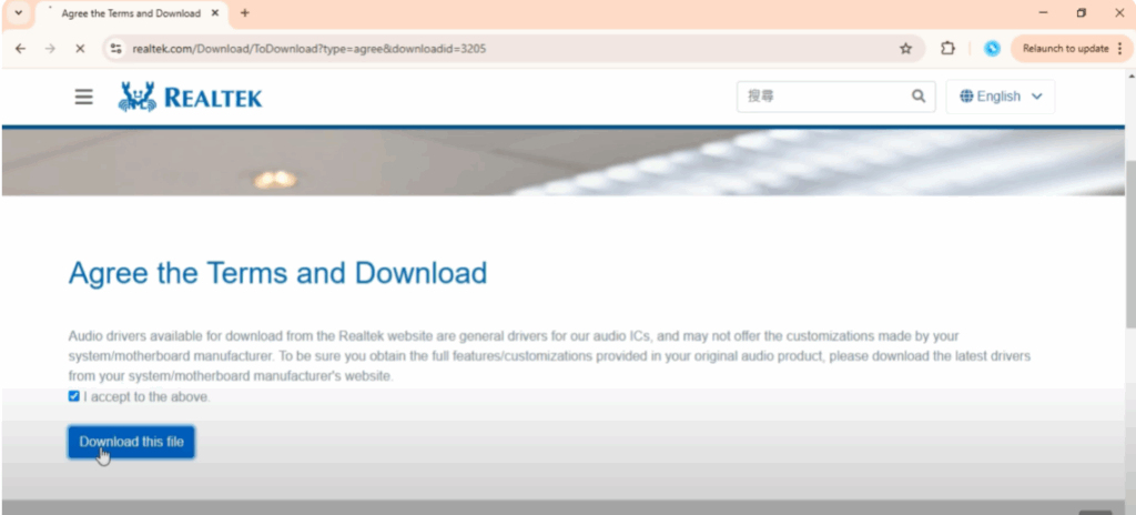 audio driver download