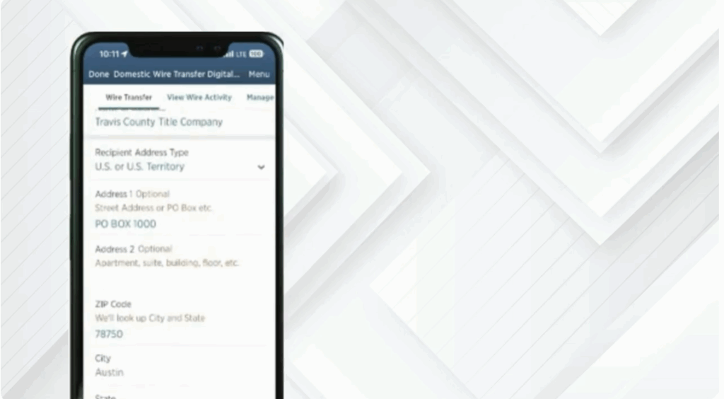 enter your recipients information
