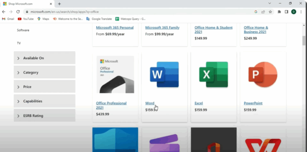list of Office apps