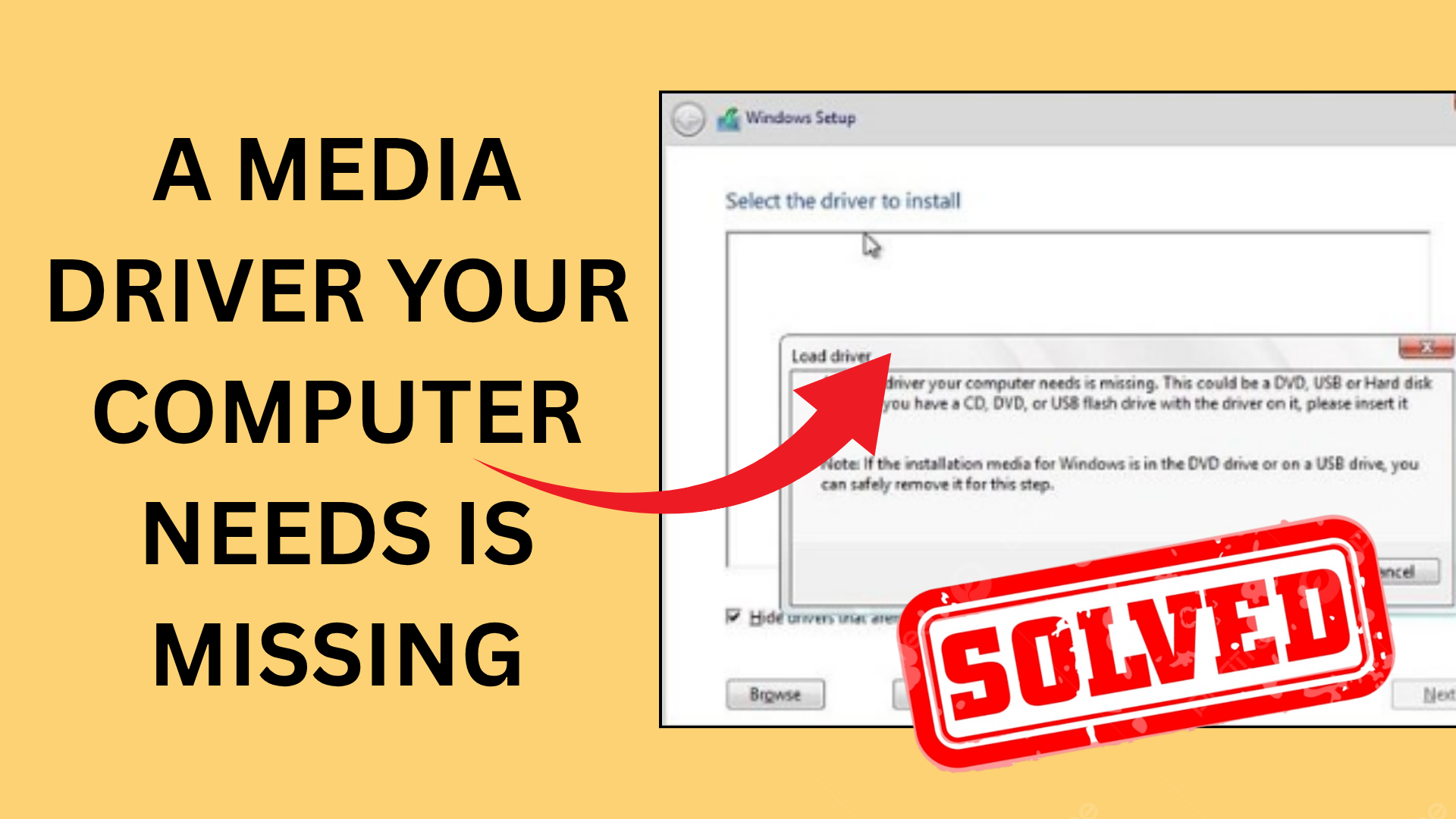 A Media Driver Your Computer Needs Is Missing Solution