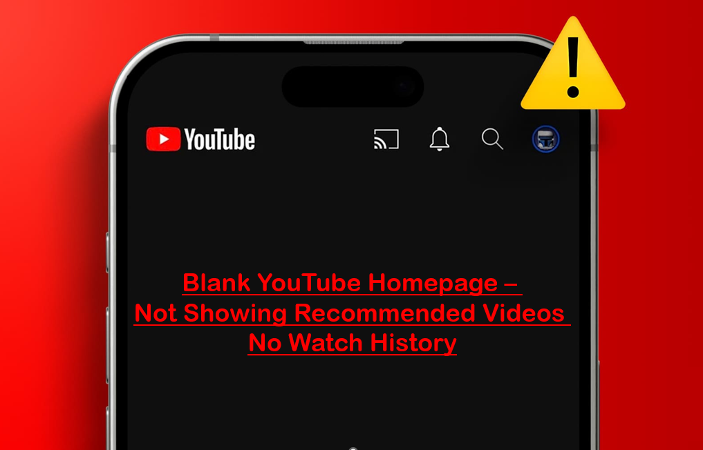 Blank YouTube Homepage