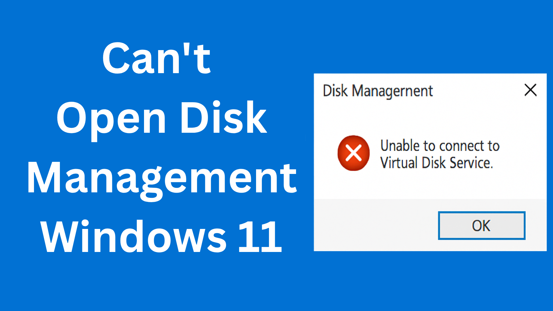 Can't Open Disk Management in Windows 11 FIX
