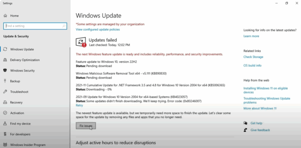 Check for Windows Updates