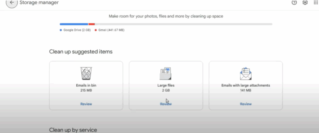 Clear Google Drive Storage
