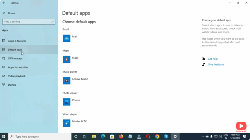 Default Apps