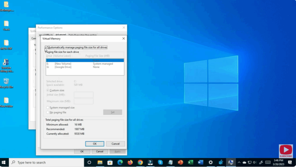 Disable Automatic Management & Custom Reset